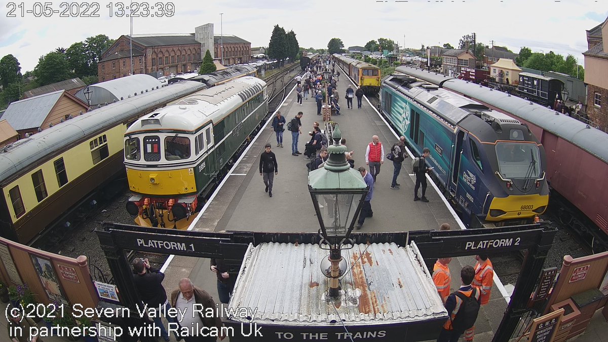 We are well underway for the final day's action at the @svrofficialsite #SpringDieselFestival, remember you can watch along live via the SVR YouTube page, as well as joining us here on Railcam. @DRSgovuk @GBRailfreight @SVRDiesels #SVRFamily