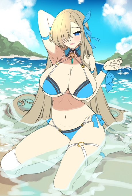 水着アスナ
新刊特典ポストカード
#ブルーアーカイブ 