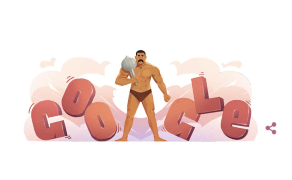 Google Doodle remembers the great #GamaPehlwan on his 144th birth anniversary today. This Indian wrestler from early 20th century was undefeated wrestling champion of the world. Even Bruce Lee is a known admirer and avid follower of this great wrestler's training and routine.