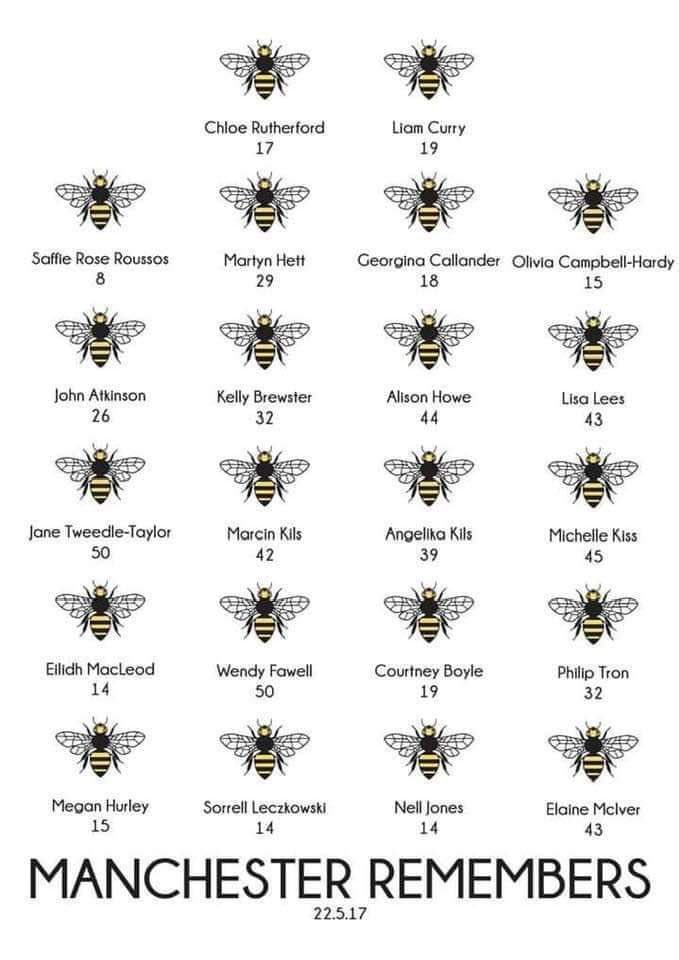 #ManchesterRemembers #OneLoveManchester 🐝🤍 5 years ago today and still forever and ever remembered