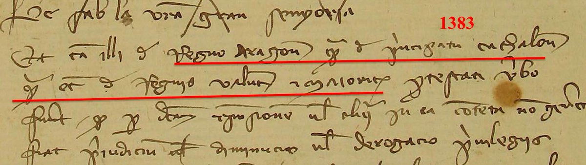 Sí, el rey Pedro de Aragón q inventó el principado de Cataluña en 1343 era indepe, no quería q sus dominios dependieran del rey de Castilla ni de ningún otro monarca. 1383: "Et tam illi de regno Aragonis quam de principatu Cathalonie quam etiam de regnis Valentie et Maioricarum"