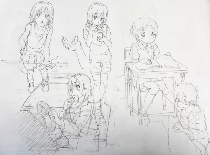 描き直しがおおい 