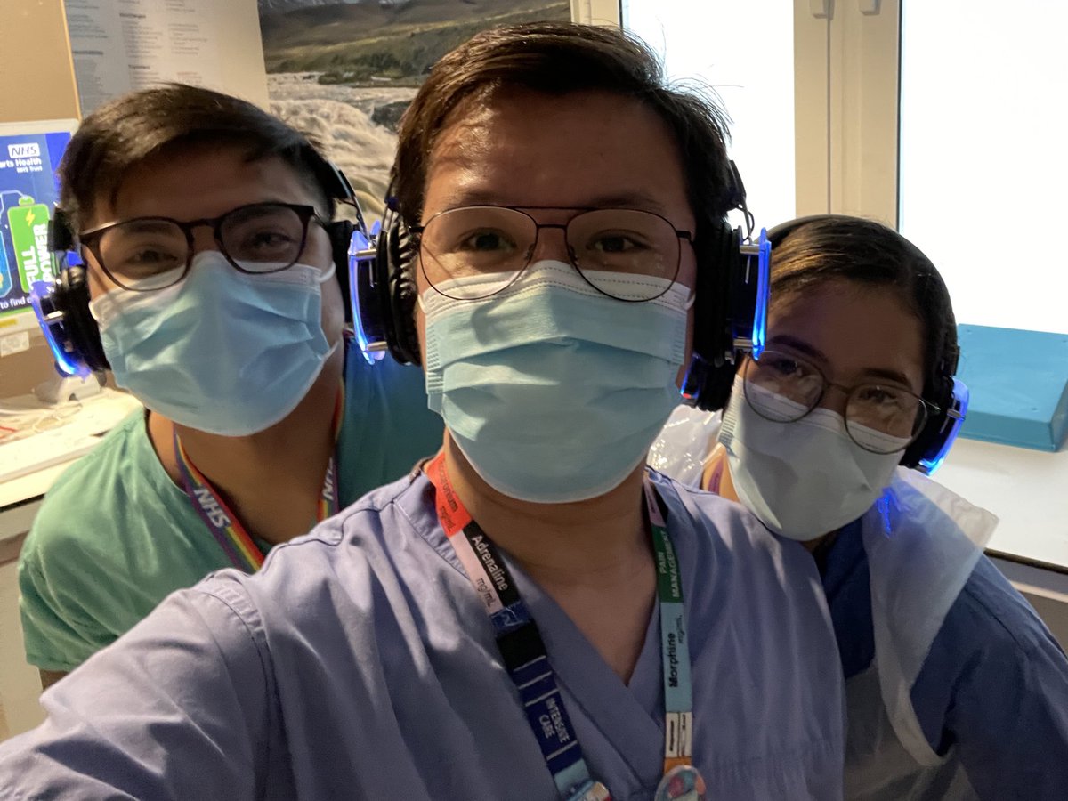 rhod_O's tweet photo. Silent disco-ing is the best way to end a night shift in @teamaccu #waystowellbeing #silentdisco #wellbeing #nurses #itunurses https://t.co/DuVGKR4Z72