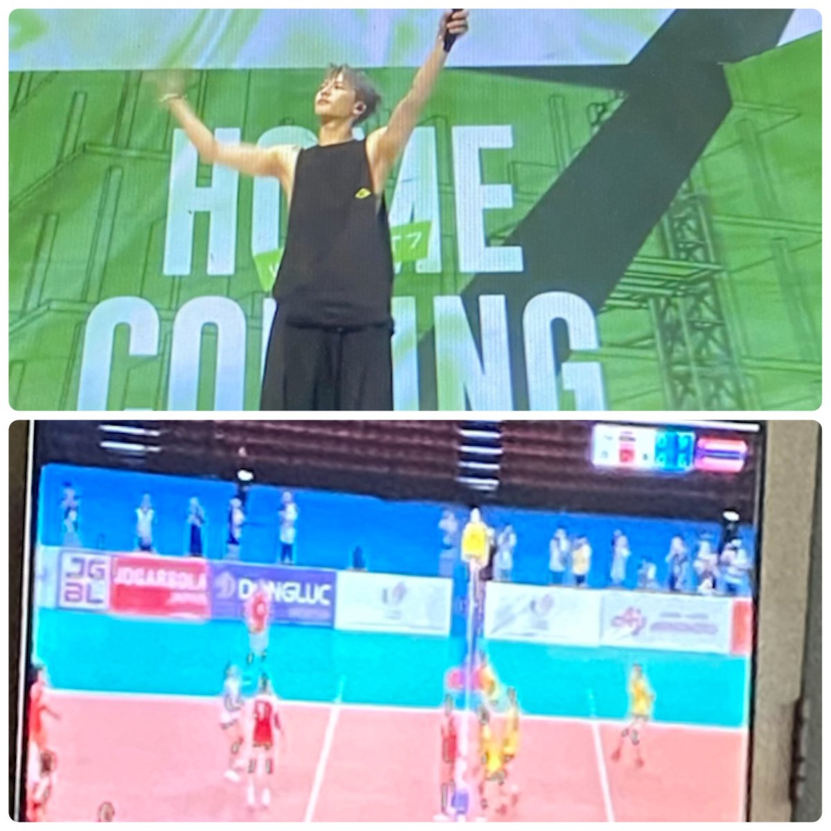 OpimOka's tweet photo. ผช ก็ยังไม่จบ วอลเลย์ก็มาแล้ว เปิด 2 จอไปเลยสิ 55555 #GOT7 #วอลเลย์บอลหญิง #ซีเกมส์2022 https://t.co/Ad0tZJbTUT