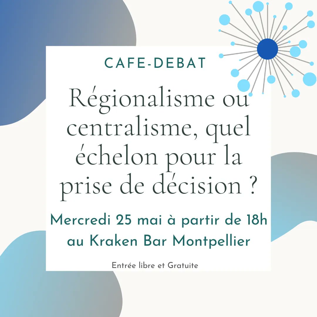 👋 L'AMCM est de retour pour son café-débat mensuel !

🍻 Réservez votre mercredi soir pour venir échanger sur un thème d'actualité en toute détente !

⚠️ Attention : changement de lieu. L'événement se tiendra au Kraken Bar Montpellier, proche de la préfecture (1 rue Delpech).