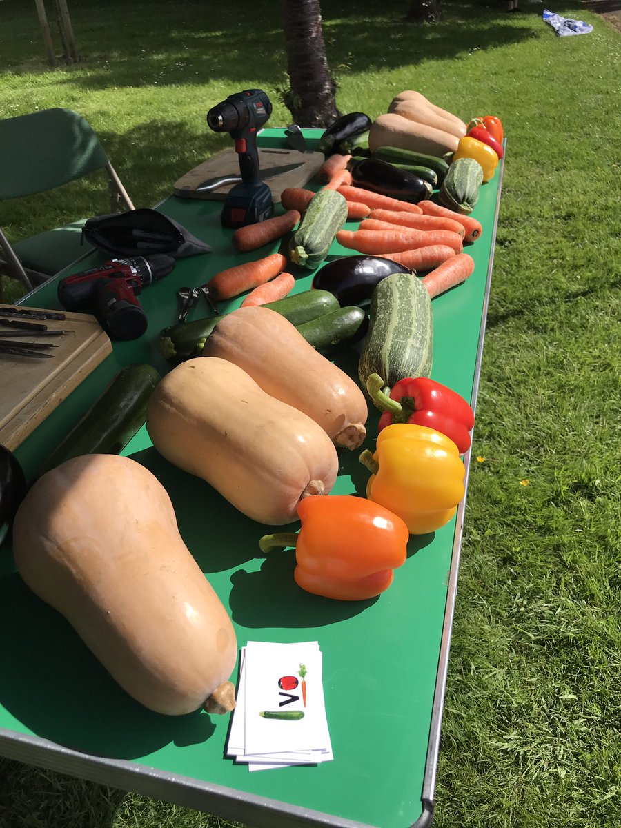 MrPatrickJohns's tweet photo. Up in Coventry today, playing with the @LondonVegOrch. If anyone’s near the War Memorial Park, come along for some unique music, played on freshly made instruments. #vegorchestra #vegetableorchestra #uniquemusic #candomusic https://t.co/YdNw386E7p