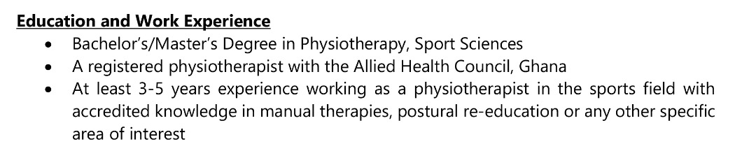 👔 | VACANCY (TEAM PHYSIOTHERAPIST)

We are hiring. 
Kindly send all applications to 

info@heartsofoaksc.com

Application will be treated with the strictest confidentiality.

#AHOSC
#PositiveEnergy
#Phobia4Life
