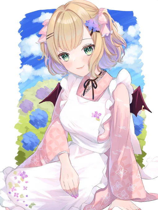 のあちゃんにも色んな服を着せたくなります…#963art 