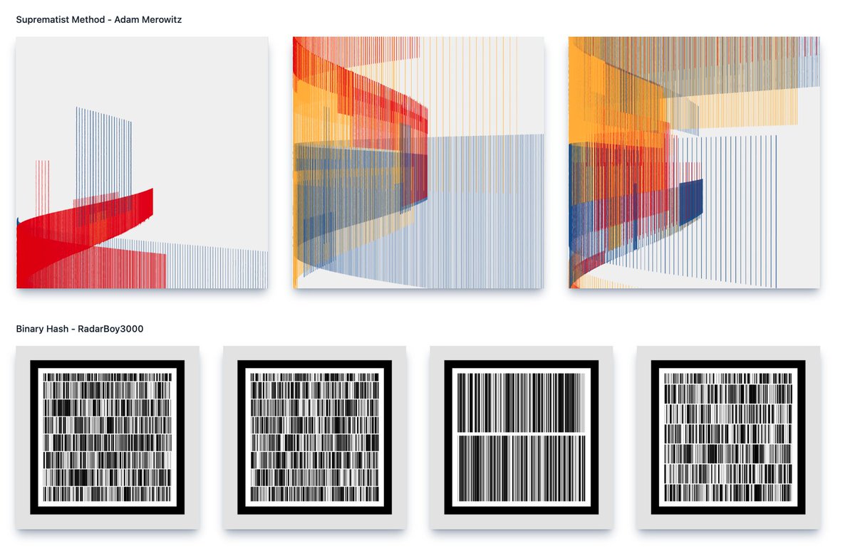 AdamMeyerowitz's tweet photo. Very proud to be in the same collection with Tyler @tylerxhobbs Thank you @mintface

#fxhash #generativeart https://t.co/vD0kbLZfdV