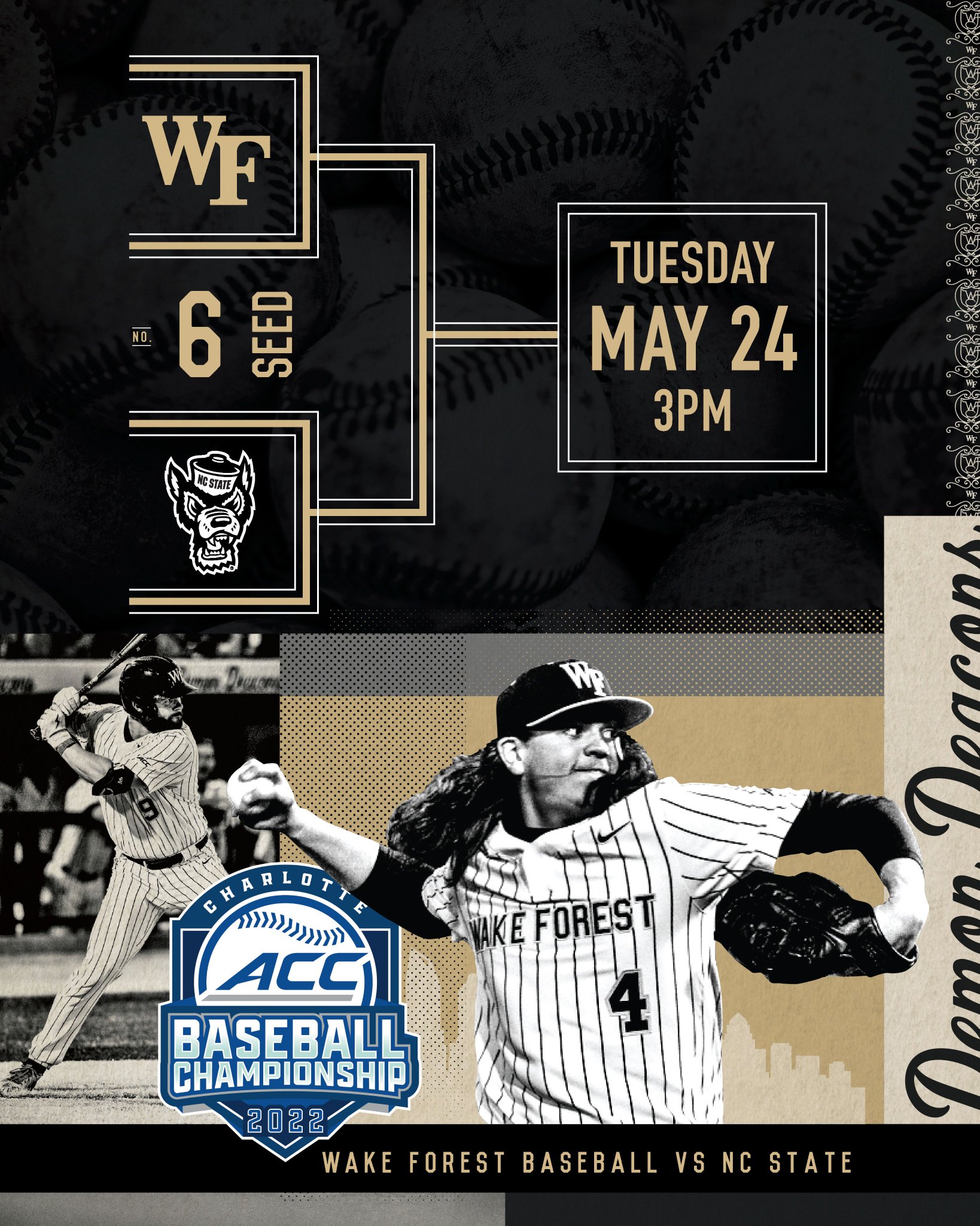 Wake Forest Baseball on Twitter: "Next Stop: 𝐃𝐄𝐀𝐂𝐓𝐎𝐖𝐍 Charlotte 🎩