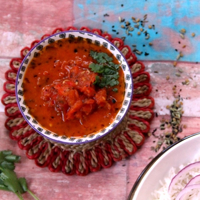 spicechronicles's tweet photo. A Bengali style tomato and bell pepper chutney, with fusion notes. Almost like a cross between salsa, ketchup and chutney. I had a lot of fun creating this. much needed!
https://t.co/NsmUAjb55Q
#bengalifood #fusion #indianhomecooking #condiments #foodstyling #spicechronicles https://t.co/rvcpx6YPW2