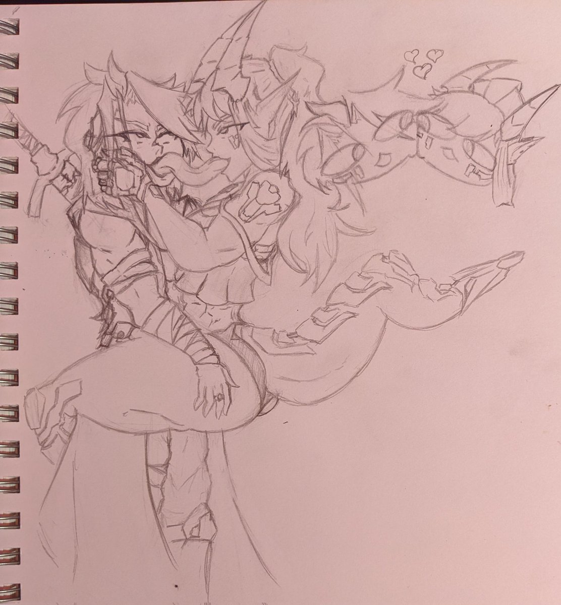 Luna_Lumen_Fox's tweet photo. Well I had a craving for an #ashella moment, the true OTP XD
Just quick 3am doodles cause I thought Ashe's long ass tongue would make for some weird smooches 0_0
(Ashe owned by @bishopislewd )
#doodle #traditionalart #ArtistOnTwitter #sketches https://t.co/1i0wudjr5n