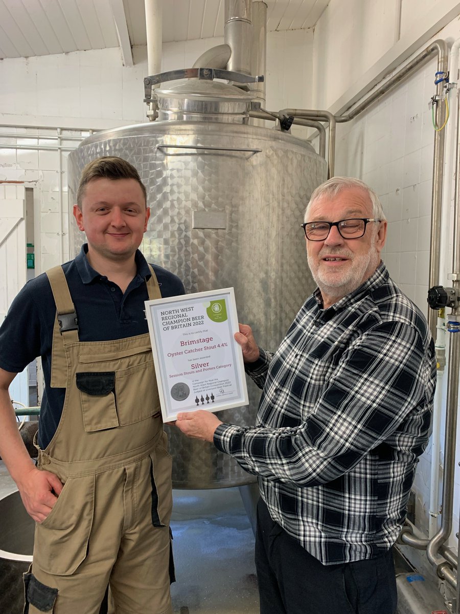 Wirral CAMRA (@wirralcamra) on Twitter photo Congratulations to <a href="/Brimstagebeer/">Brimstage Brewery</a> on picking up the silver award in the stouts category for Oyster Catcher at this years Liverpool Beer Festival. This week we presented Chris, one of the Brimstage brewers with the award. Congratulations to <a href="/Brimstagebeer/">Brimstage Brewery</a> on picking up the silver award in the stouts category for Oyster Catcher at this years Liverpool Beer Festival. This week we presented Chris, one of the Brimstage brewers with the award.