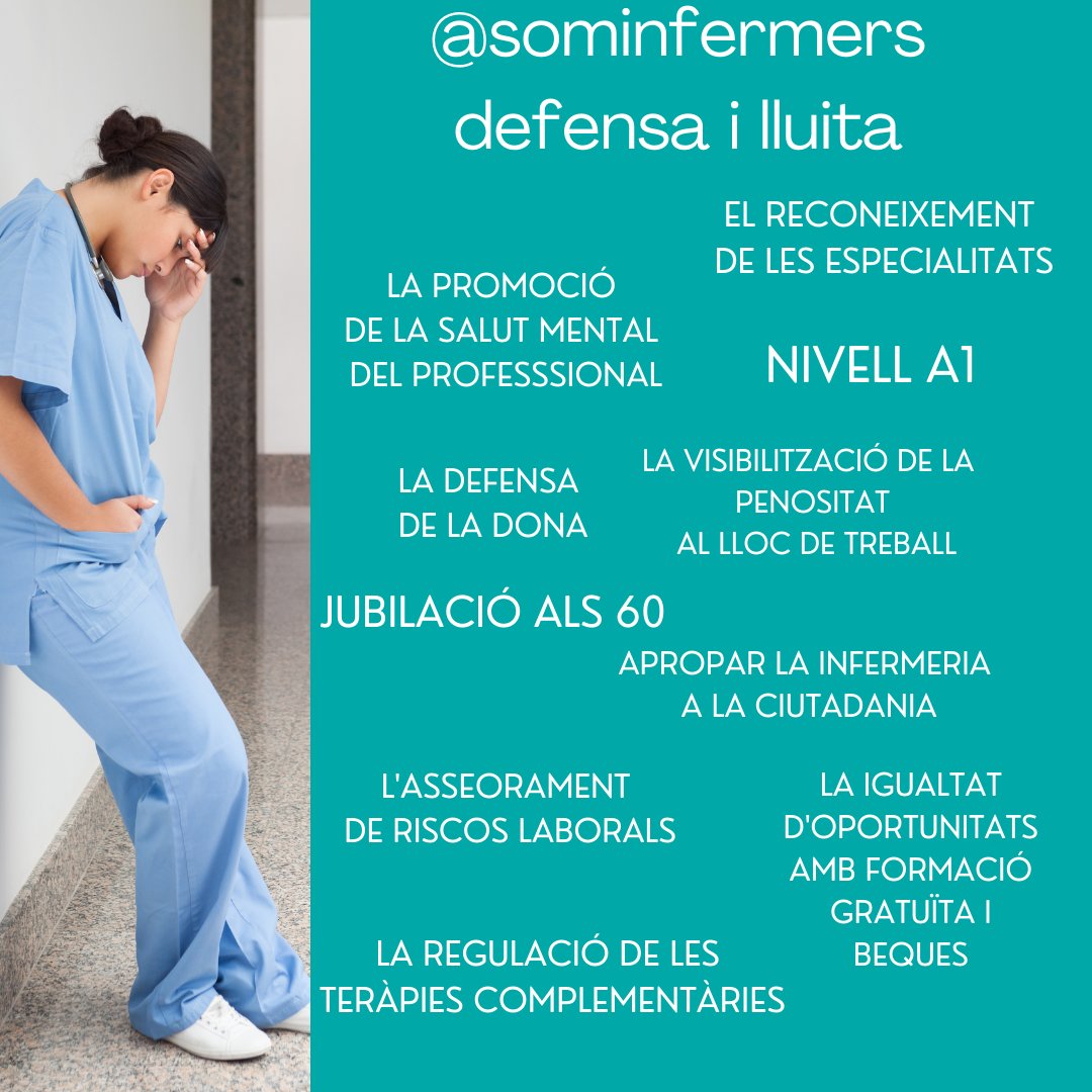 SomInfermers's tweet photo. El dia 8 el teu vot a @sominfermers afiança la lluita a favor de la @infermera per un col·legi de tots, obert, lluitador i participatiu VOTA @sominfermers Consulta el que hem fet i el que volem fer a: https://t.co/gGAXseD1vU #eleccionscoigi https://t.co/97OQWbhJZw
