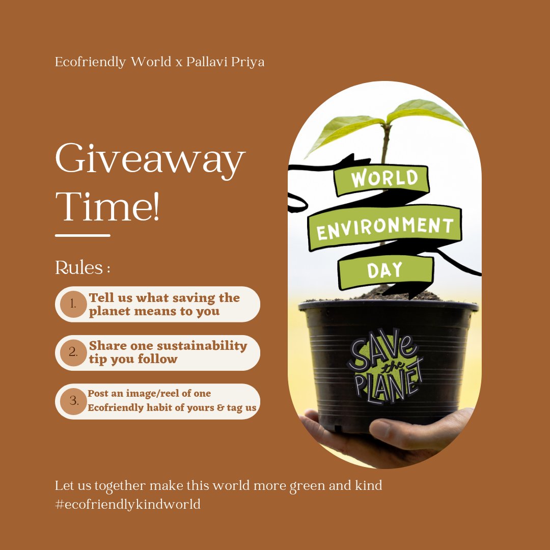pallavipriya_'s tweet photo. Here's #WorldEnvironmentDay #Giveaway for my community
Checkout here 4 more details
https://t.co/vHMzZHBSqm
RT &amp; spread across
@HiHyderabad @EarthStrikeIN @JaiBharathi @southgate_penny @for_igniting @ContestMela @GeraldKutney @Strike4Youth @TrendsHyderabad @swachhhyd @UshaNirmala https://t.co/UNc9rICjMy