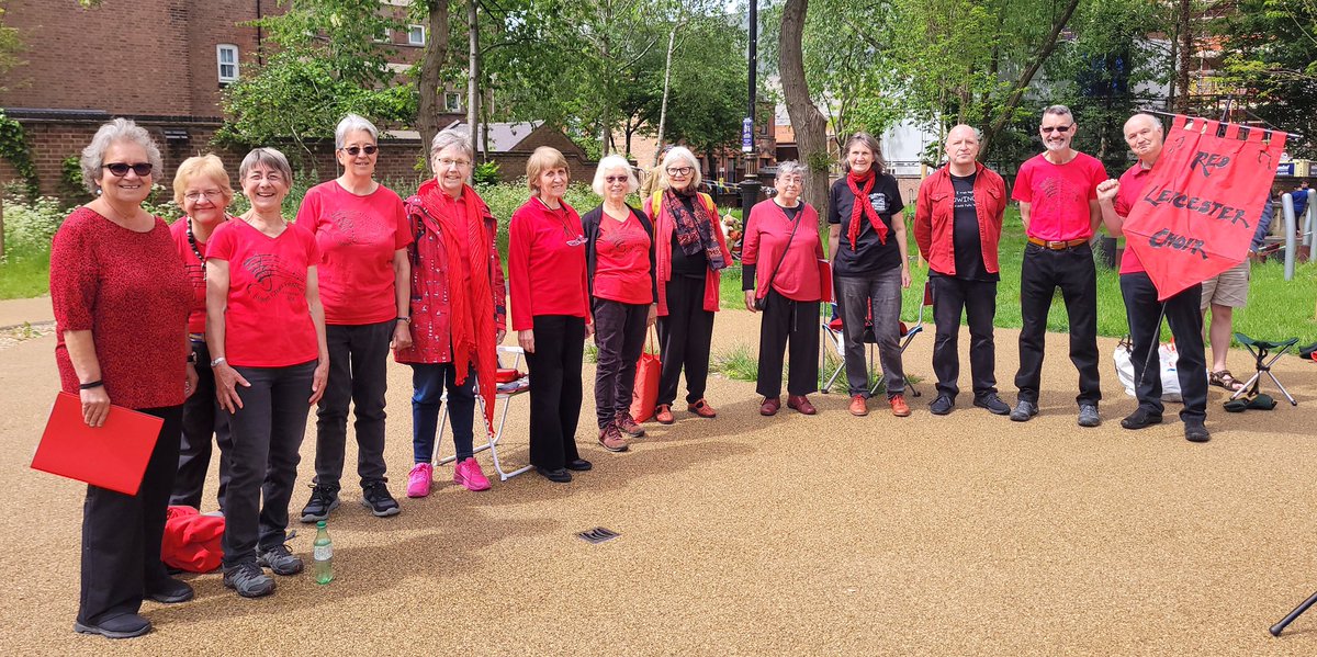 Red Leicester choir sang at the re-opening of Prebend Gardens in Leicester on Saturday. 
redleicesterchoir.com