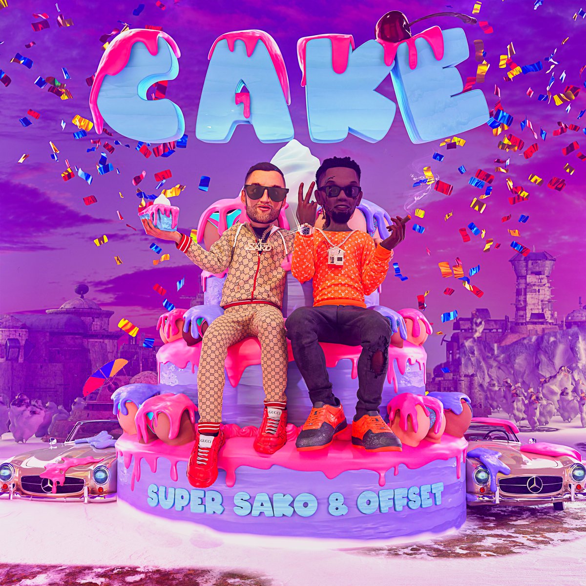 esirchio's tweet photo. Official cover art for @RealSuperSako and @OffsetYRN new single "Cake" made by @esirchio and @uncographics. Stay tuned for more BTS!

RUN IT UP!

@blenderfoundation @maxon #cgi #blender #c4d #spotify #albumart #offset #render #bmg #hiphop #rap #surrealism #adobe https://t.co/fFdDkWrvrw