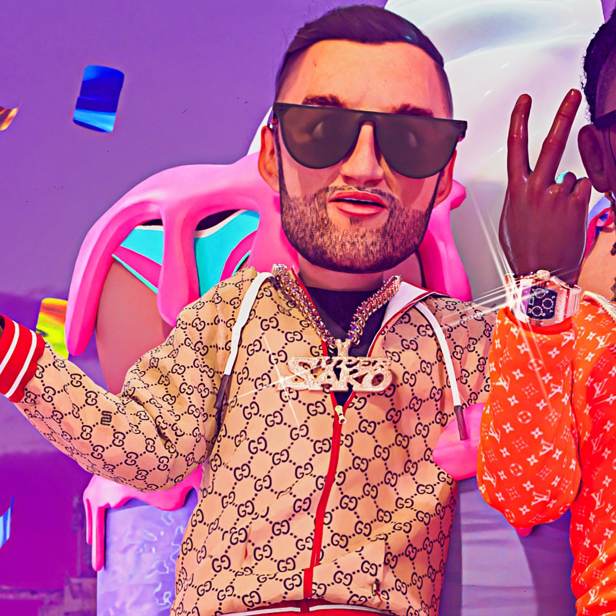 esirchio's tweet photo. Official cover art for @RealSuperSako and @OffsetYRN new single "Cake" made by @esirchio and @uncographics. Stay tuned for more BTS!

RUN IT UP!

@blenderfoundation @maxon #cgi #blender #c4d #spotify #albumart #offset #render #bmg #hiphop #rap #surrealism #adobe https://t.co/fFdDkWrvrw