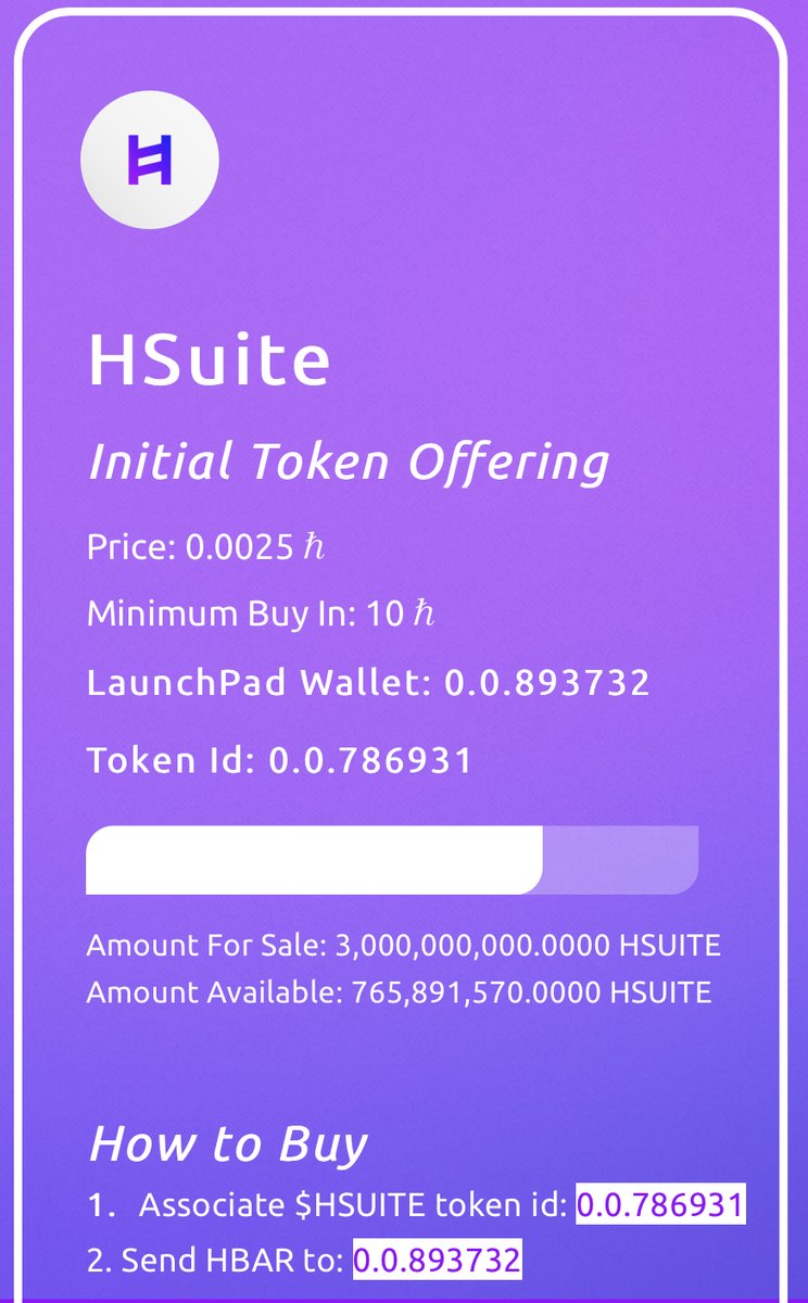 HSuiteNetwork's tweet photo. #HelloFuture!
Despite turbulence in the markets, 75% filled in 20 days!
The dev team is working Godspeed to bring a high-quality MVP out.
Big updates this coming week!
@Hedera
$HBAR $HSUITE #β #Hashgraph #HBARSUITE #EnhancingHederaNetwork $SHIBR #HBARbarians https://t.co/oxd5yds7Cc