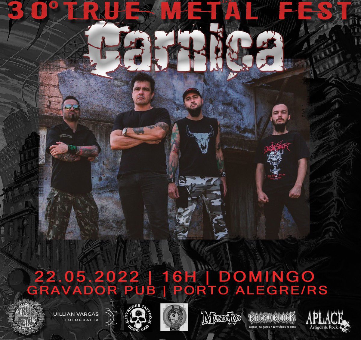 carnicaofficial's tweet photo. Hoje tem #HeavyRottenMetal em Porto Alegre. Nós, com os parças da @Leviaethan e @carcinosi estaremos no @GravadorPub soltando a porrada sonora. A partir das 17h! https://t.co/KCtasOqArM