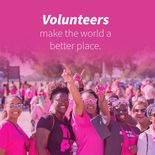 Selfless. Thoughtful. Committed. Generous. Volunteers, you make our work possible. From the bottom of our hearts: Thank you! 💕
To learn more about how you can Volunteer or join our Board of Ambassadors contact Lisa Obser- lisa.obser@cancer.org