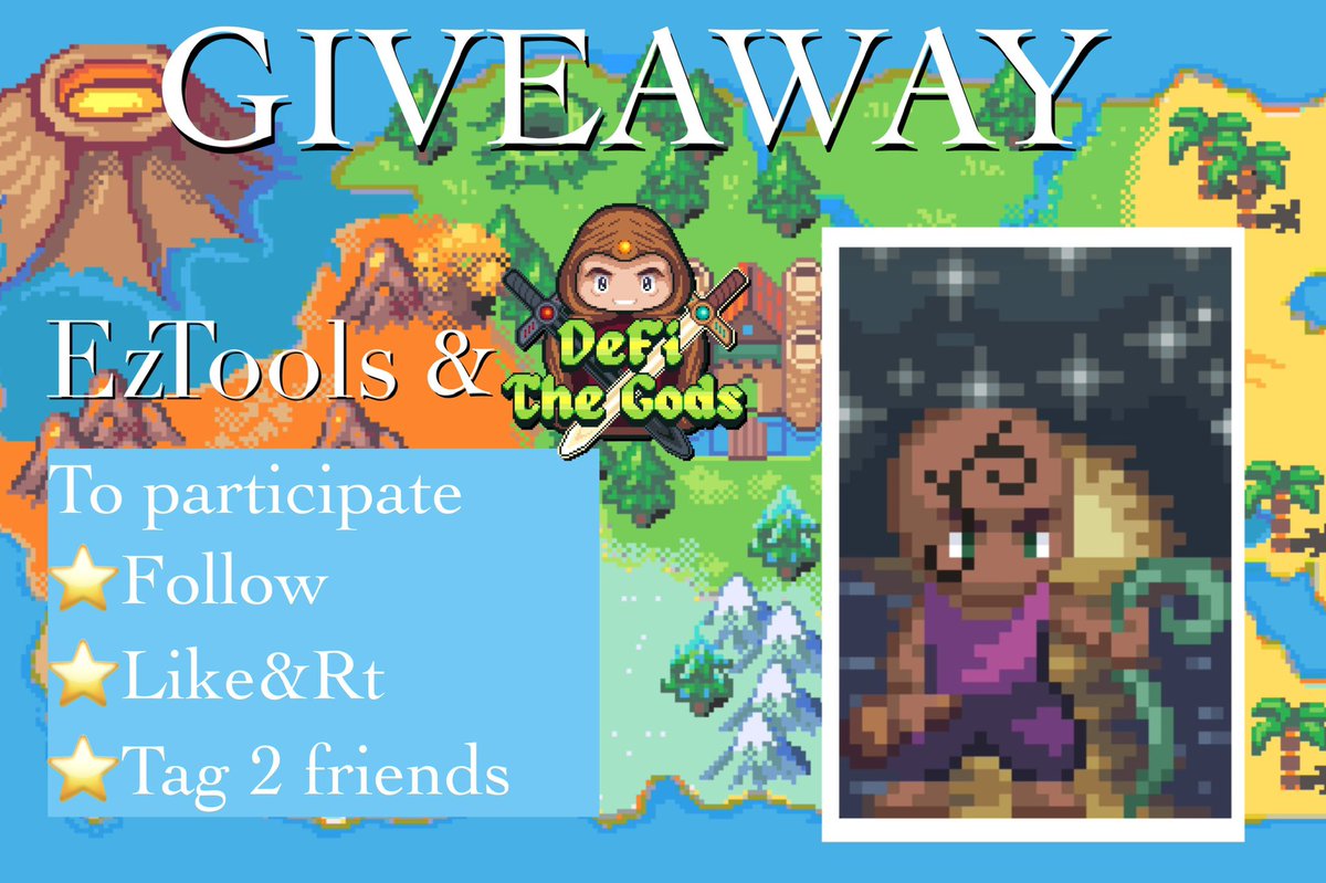 Happy Weekend folks! 

Today we have a GIVEAWAY with @DeFi_The_Gods 🤩🥳

Win a Champ! To participate:

✅follow <a href="/EzToolsOfficial/">EzTools | Mint is Live</a> &amp; @DeFi_The_Gods 
✅Like and retweet
✅tag 2 friends

Good luck everyone!  ⭐️

#HarmonyONE #Gamefi