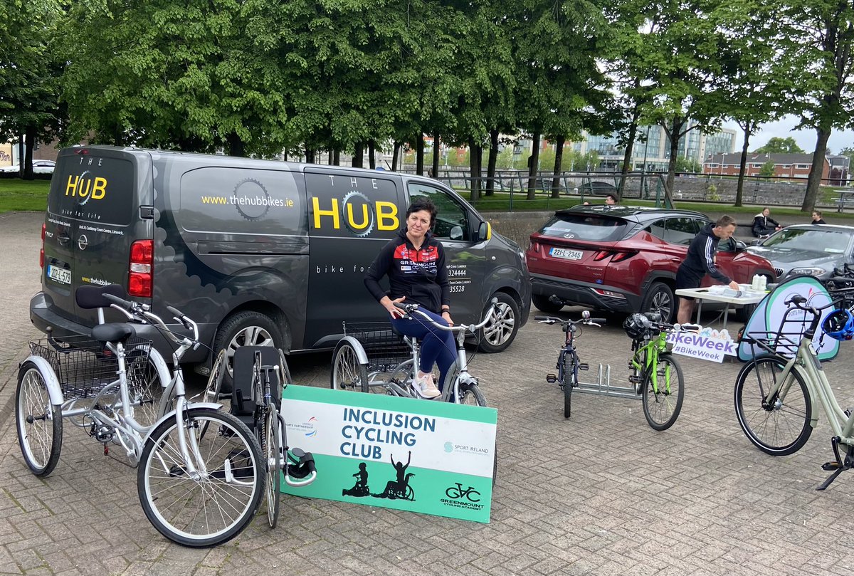 Limericksports's tweet photo. Great event to wrap up #bikeweek2022 with the Family cycling parade around Limerick City ✅ 93 cyclists of all ages and abilities took on the 4K loop ✅ Great support from Greenmount Inclusion cycling club, @Limericksports WOW road captains and @DanielButlerFG 👌👏 #GetIntoGear https://t.co/NH3Ac2CKOI