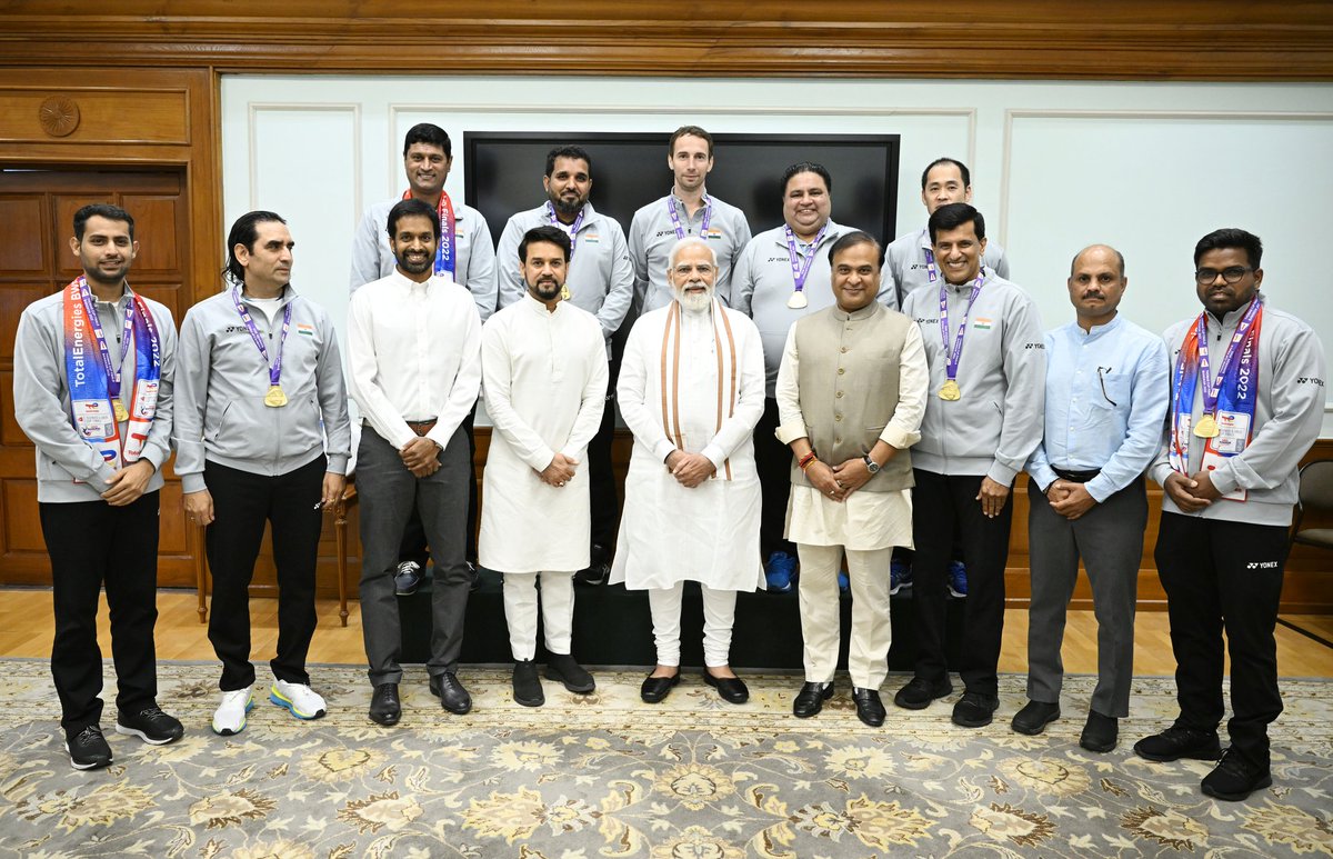 It was an honour and Privilege to meet   our prime minister <a href="/narendramodi/">Narendra Modi</a> sir . Thank you sir for your valuable time and encouragement. Jai Hind 🇮🇳🇮🇳