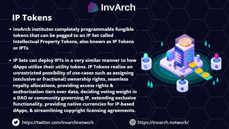 GulaevIlya's tweet photo. 🪙IP Tokens (IPT) - completely programmable fungible tokens that can be pegged to an IP Set called Intellectual Property Tokens, also known as IP Tokens or IPTs.

#IPTokens @InvArchNetwork  #InvArch #Network #NFT #IP #intellectualproperty #IPsets #IPfiles #crypto #project https://t.co/GroBouKoID
