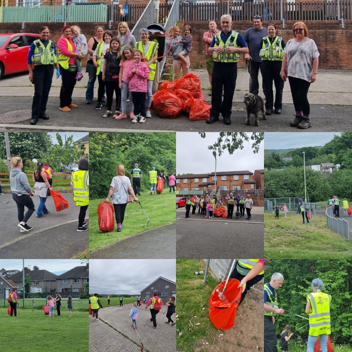🤩Amazing litter pick with some of the residents in Bryn Amlwg, local council Steve and his wife and our 3 local PCSO's 
The kids had an awesome time and We managed to get 8 bags of rubbish . 🌏🌍Fantastic work 😍 @KWT_Policy @kwtbridgend @SWPBridgend