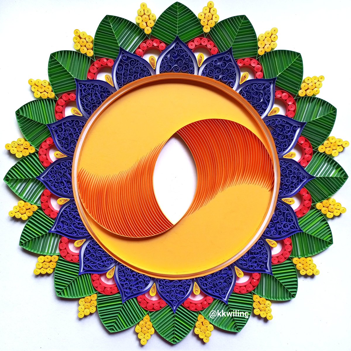 Kkwiling's tweet photo. Quilling Madala.
My entry for @MeritCircle_IO logo contest. Spend roughly 7 days to make this art work. 100% made out of paper strips.
#quilling #paperquilling #mandala #mandalaquilling #quillingmandala #mandalapaperquilling #papermandala #mandalaquilling https://t.co/R5LNI1K02C