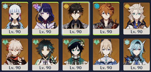 Like this tweet if you have any of these 5 star characters 

#genshinimpact #原神