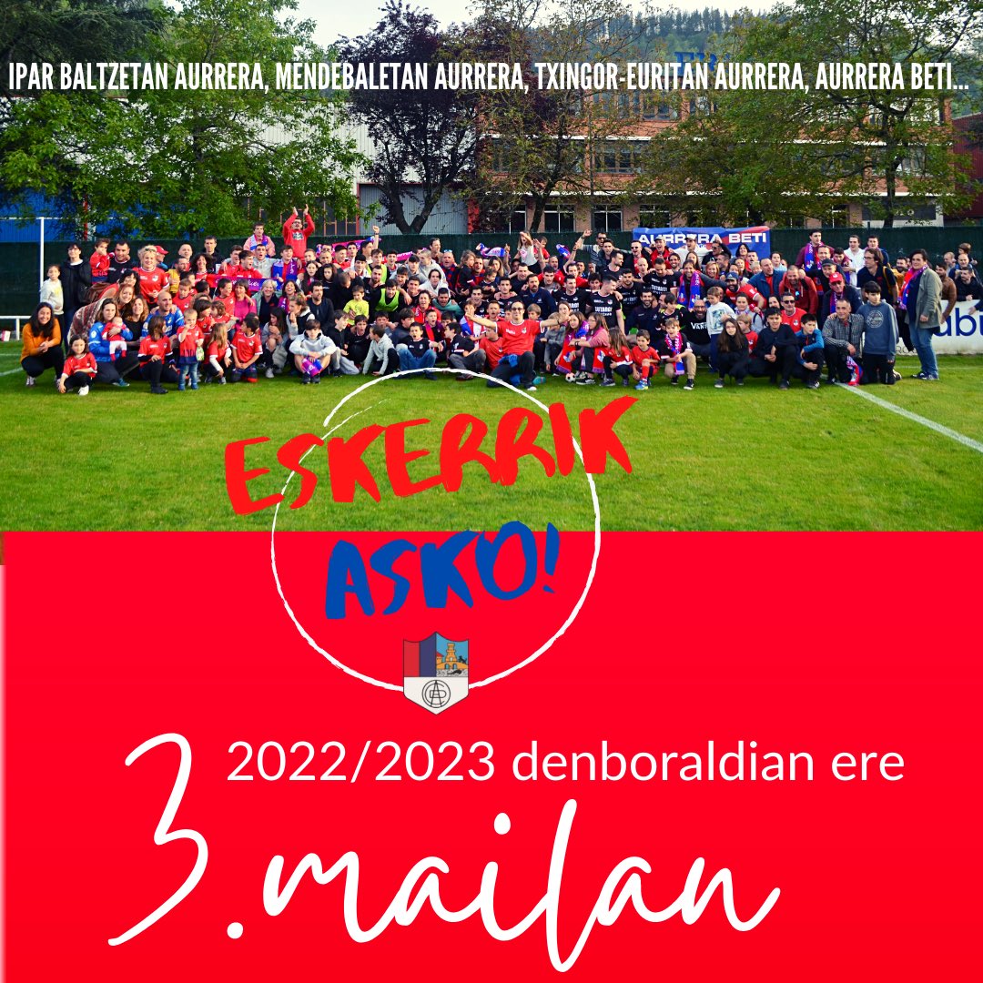 DATORREN DENBORALDIAN ERE 3.MAILAKO TALDEA IZANGO GARA!

Zorionak denoi eta eskerrik asko!❤️💙

Mila esker eta zorionak, bihotzez, <a href="/beasainke1905/">Beasain KE 1905</a> !

#AurreraBeti