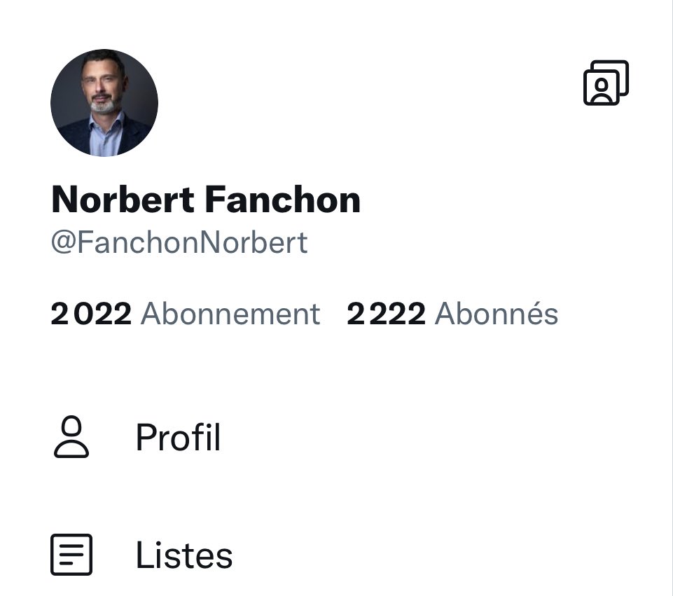 FanchonNorbert's tweet image. 2.222 abonnés, 2022 abonnements @Twitter , un 22.05.2022 👍🏼🤩 j’ai 3 mois de retard pour être au top des 2️⃣  mais sans #twitterbots pour garder la valeur de #twitter 😉 @elonmusk @TwitterFrance