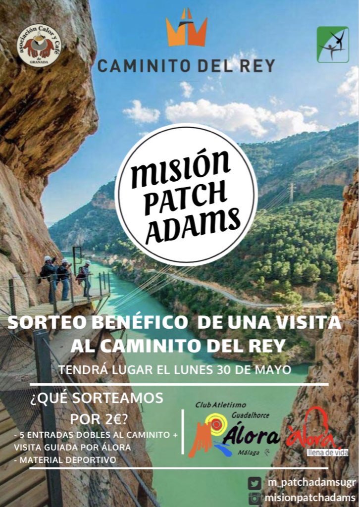 SORTEO‼️
No te pierdas la espectacular experiencia de realizar el caminito del rey o visitar el increíble pueblo de Alora!🤩🏞
También puedes ganar ropa y material deportivo!👚🩳
El sorteo tendrá lugar el día Lunes 30 de mayo, así que hazte con tus papeletas en nuestros stands📥