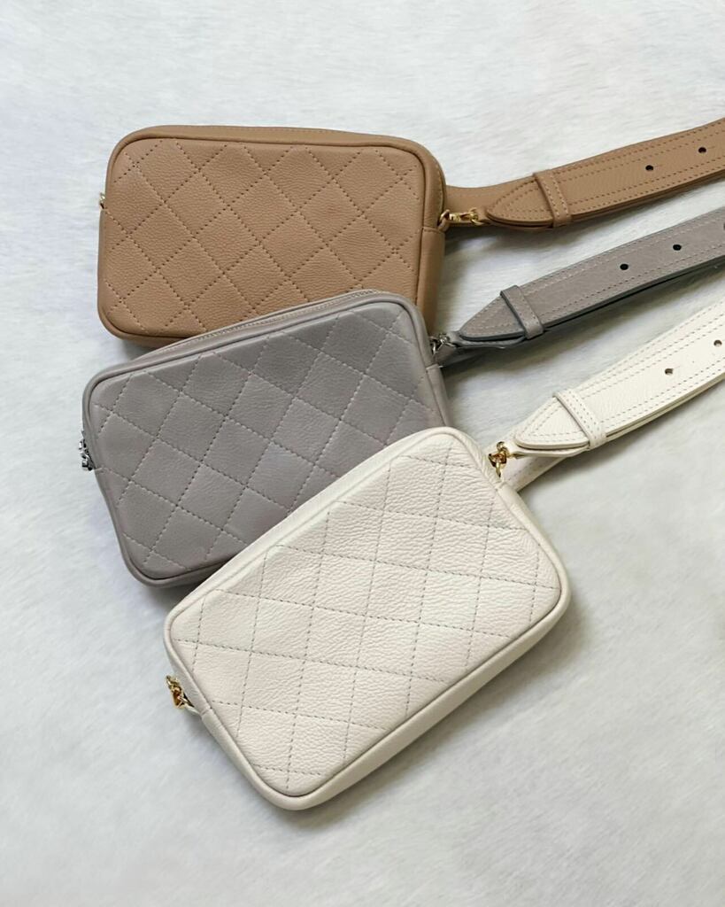 The Vittoria Crossbody in our favorite summer neutrals ✨🤍 Light Tan, Crystal Grey and Marble