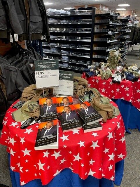 bostickglobal's tweet photo. Excited to see my book on display at the Pentagon military clothing and sales store.
If you've seen my book at your #AMCSS please take a picture, share it, and tag me.
Thank you for your continued support.
https://t.co/TXt6cmfdsj https://t.co/pL2CWyiqyR