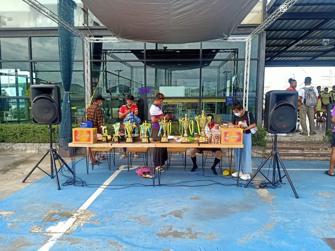emeralmon's tweet photo. A fundraising football competition for Myanmar's Spring Revolution in Thailand by pro-democracy Myanmar nationalities.  #2022May22Coup #WhatsHappeningInMyanmar https://t.co/0EoHCreoXB