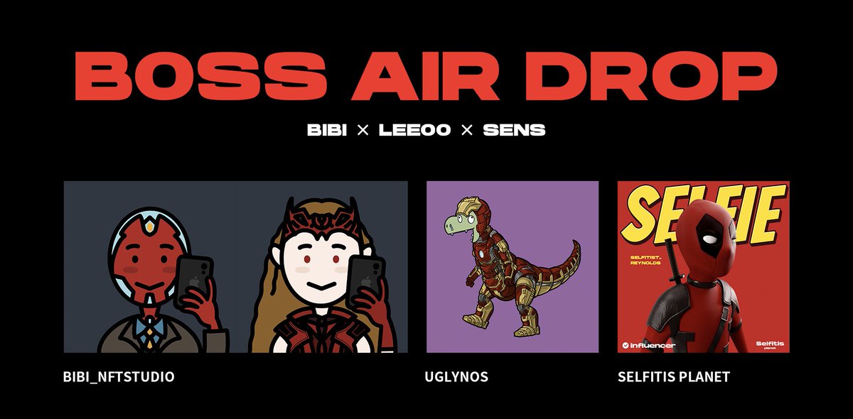 BIBI_nftstudio's tweet photo. [B0$$ 탄생 기념 에어드랍 이벤트]
안녕하세요 저희 BIBI, Lee00, Sens 세명의 작가가
B0$$라는 팀으로 활동하게 되었습니다!
팀 탄생 기념으로 에어드랍 이벤트 진행합니다 💚

❣️이벤트 참여 방법은 쓰레드 참고❣️

5월 25일 오후 10시부터
비비 > 영영 > 센스 순으로 당첨자 발표 https://t.co/kbfTDhPPdJ