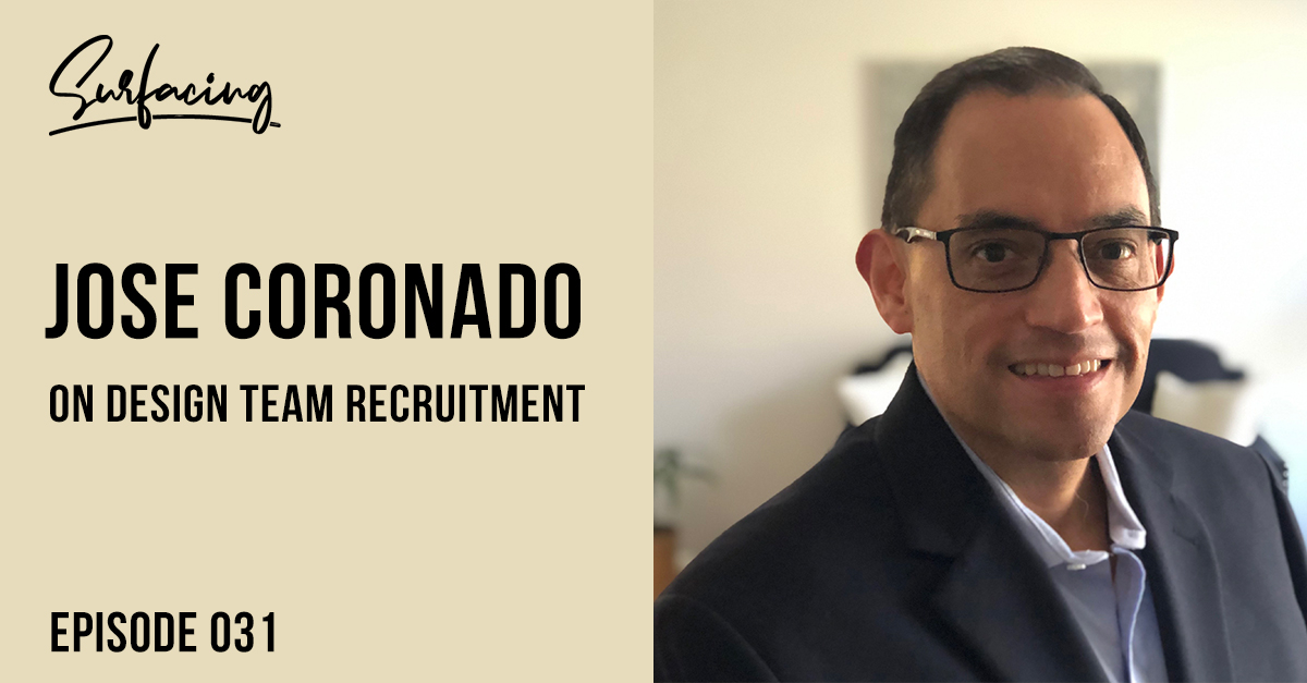 In Episode 31 of <a href="/SurfacingPod/">Surfacing Podcast</a>, we spoke with <a href="/jcoronado1/">Jose Coronado</a> about the maturity of DesignOps and how to avoid an exclusion by design dynamic when establishing recruitment and onboarding processes.
surfacingpodcast.com/jose-coronado

That's a wrap on season 1. New episodes coming this fall.