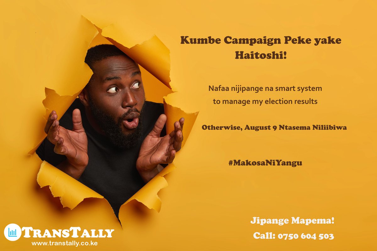 Trans_Tally's tweet photo. Our robust & real-time result management system enables candidates to digitally manage Agents, transmit results, automatically tally votes & systematically document results while monitoring election at the comfort of their home
#MimiNdioShida
#GE2022
#TransparentElectionKE
Hired https://t.co/GgePSdbXeF
