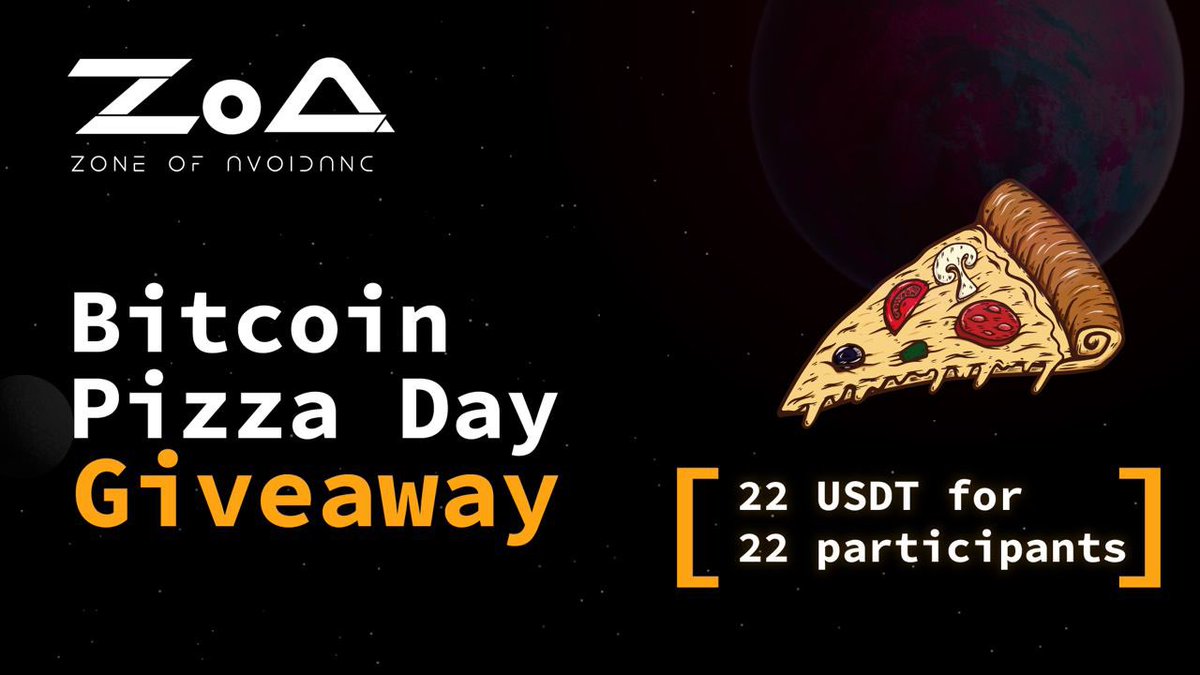 zoagame_'s tweet image. 🍕 Join our giveaway to celebrate Bitcoin Pizza Day!  🍕

ZoA is giving 22 USDT to each of the 22 winners to buy some delicious Pizza for Pizza Day!

Start Date: 22nd May 2022
End Date:  26th  May 2022

Please follow the steps in the link below👇🏻
gleam.io/competitions/b…
