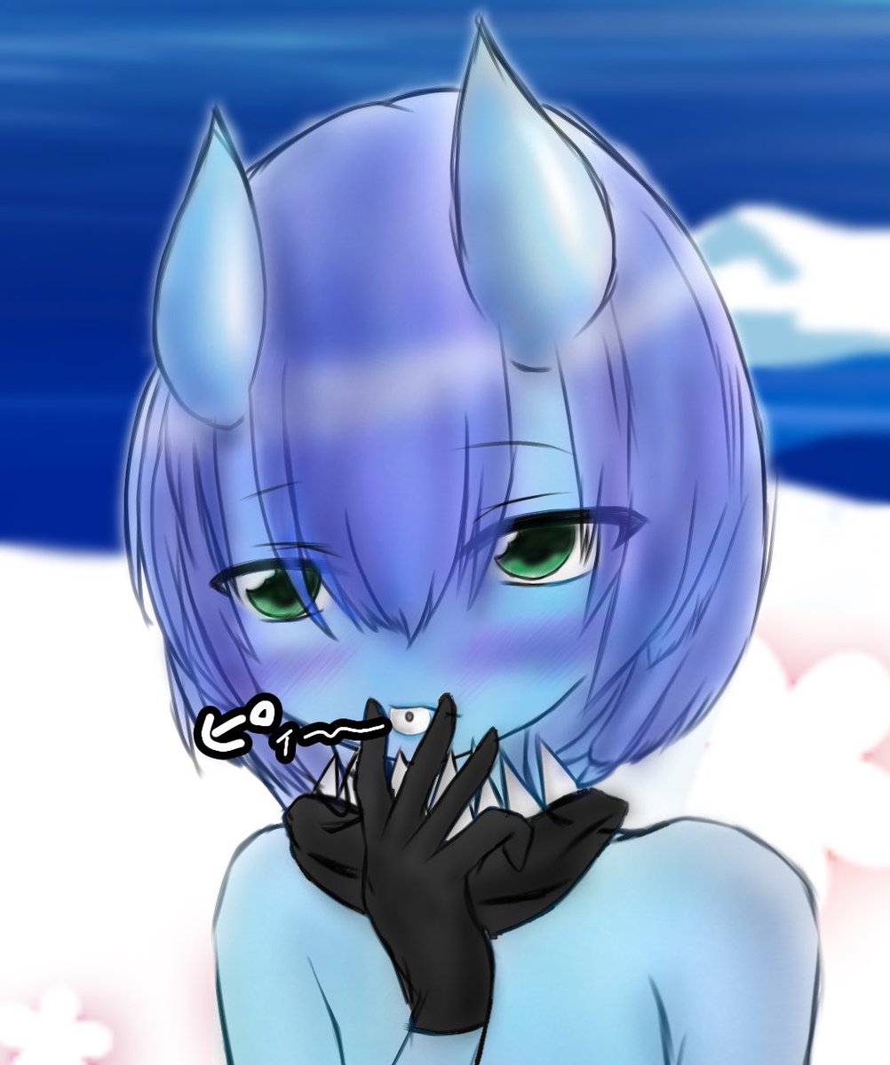 この前お借りした、こまるさん家の娘さんの絵です。
簡単に塗ってみました(@comarukun )ラムネぴーーーー 