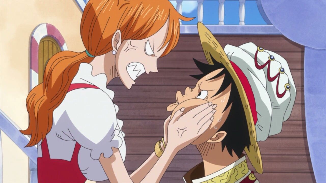 X 上的daily lunami 👒🍊：「just luffy taking care of nami when she