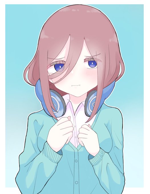 ココア☕🐧さんがTwitterに投稿した中野三玖(五等分の花嫁)のイラスト。