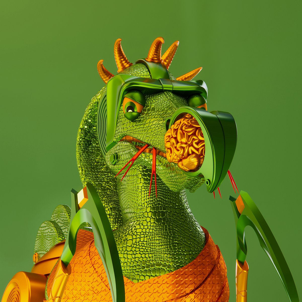 My little dodo green gang with the new serpent hybrid I just won in the DodoFam giveaway 🦤🐍 

<a href="/aldodo_nft/">Al Dodo</a> #algofam #AlgoNFT