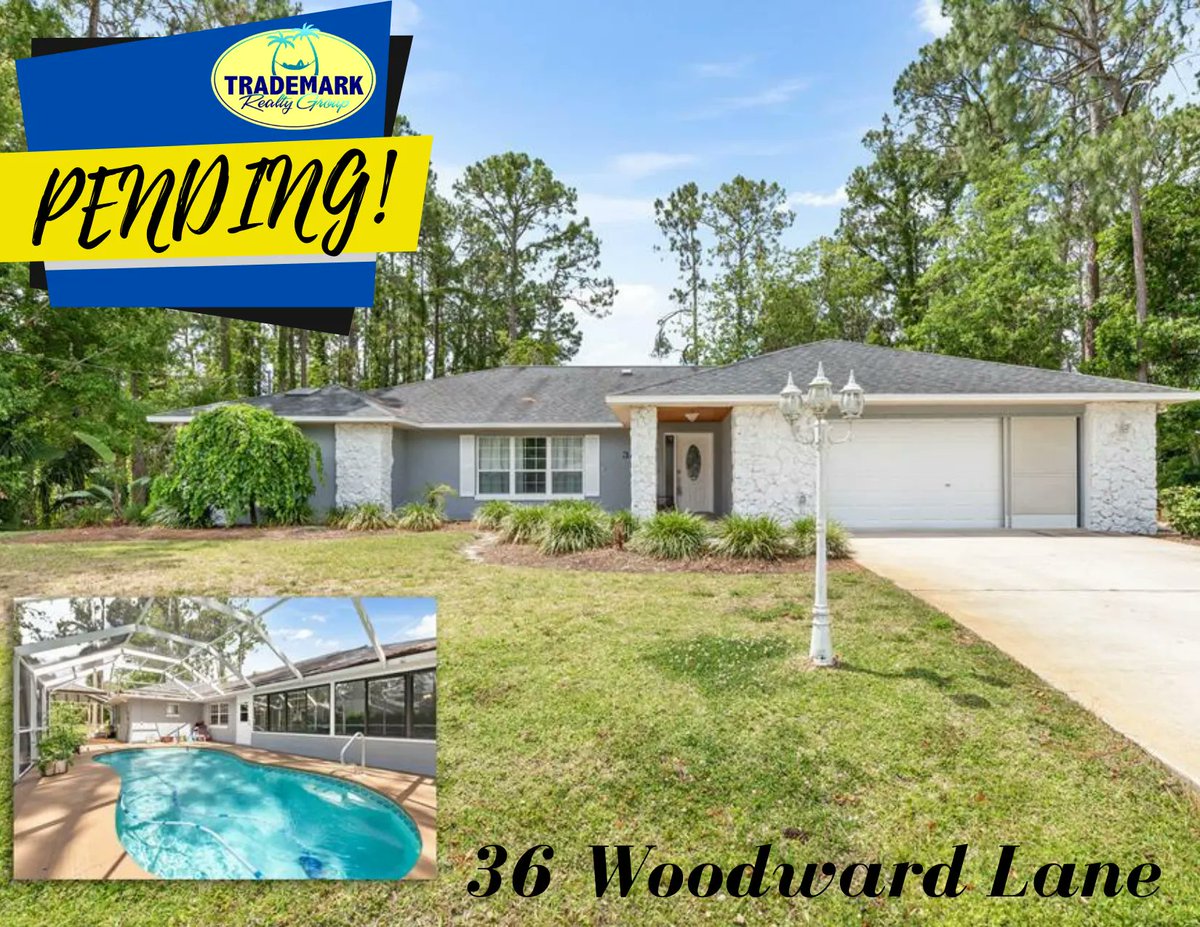 🎉Congratulations🎉 to my Sellers - This beautiful 4 Bedroom Saltwater Pool Home is UNDER CONTRACT!!!!

36 Woodward Lane
☎️ Call Me at 386-503-8171 when you are ready to list your 🏡 
#trademarkrealtygroupfl #palmcoast #pending #poolhome #realestate