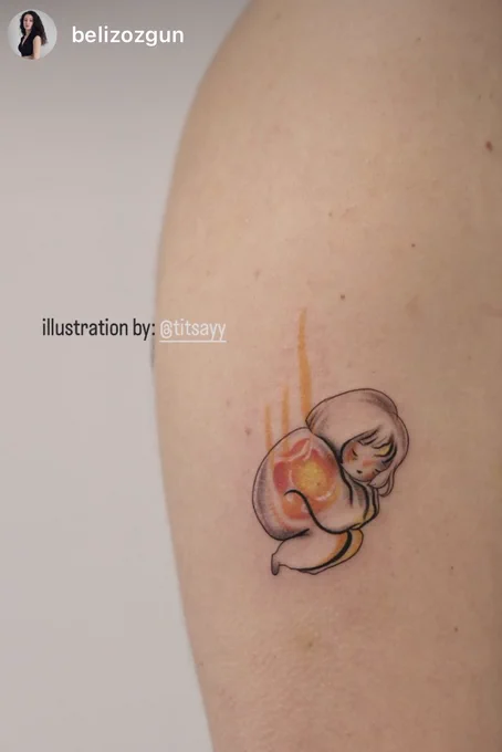 it's always a delight when people send pictures of my art as tattoos. thank you for showing me 🥹 