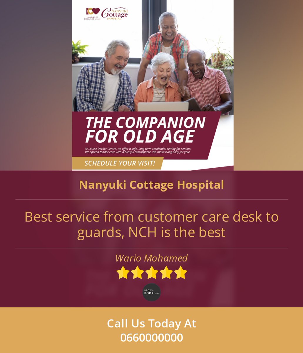 NanyukiCottage's tweet photo. 5 Star: Wario M. "Best service from customer care desk to guards, NCH is the best" https://t.co/8bDWOQVrMd https://t.co/mx9oMWLJgM