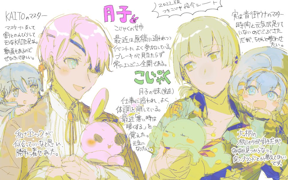 最近またふぉろわーさんが増えてきましたが、定期更新されるつきこじゃ紹介シートの最新版をもらったのでみてみてします🐰🦚引き続き、うさぎでくじゃくなおれたちをよろしくお願いいたします✨